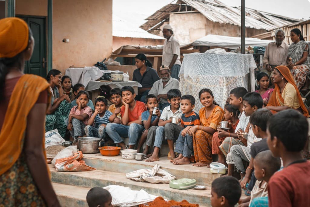 Community gathering - Children and families receiving support