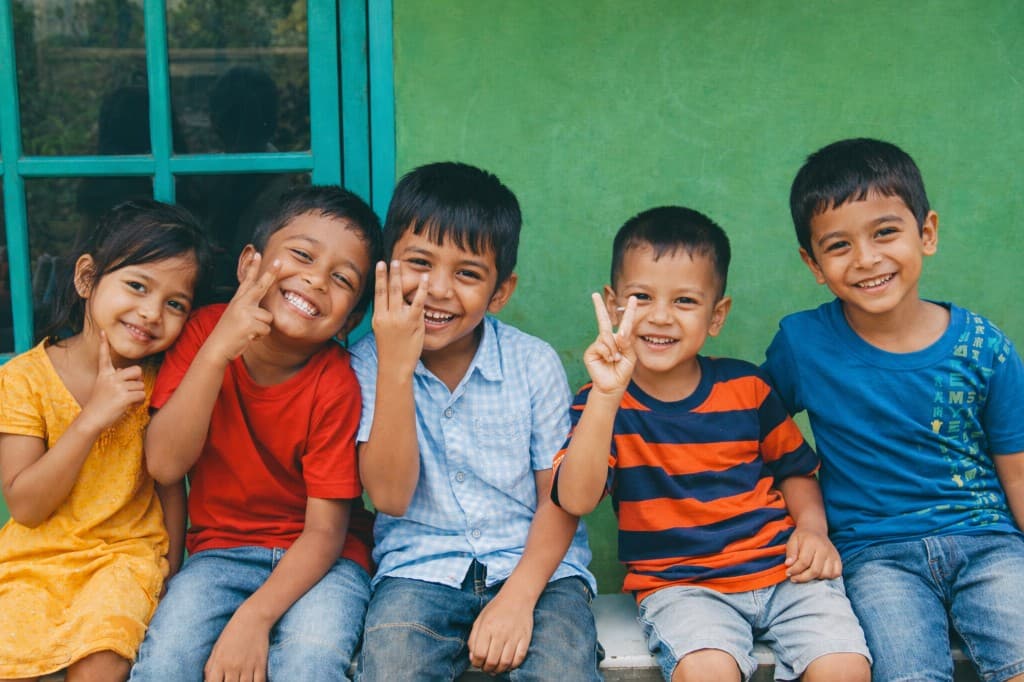 Happy children at Banshidhar Foundation